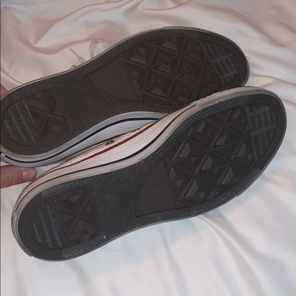 White Patterned Converse - image 4